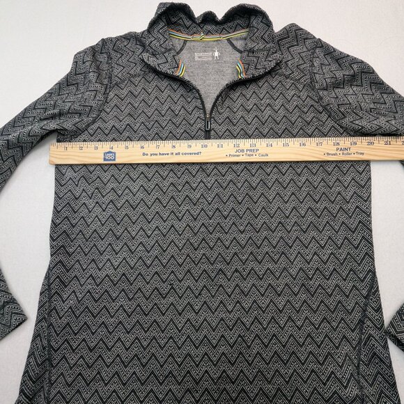 Smartwool Merino 1/4 Zip Sweater SW0NP222 ZIG ZAG Print L 🔥 - Picture 5 of 8